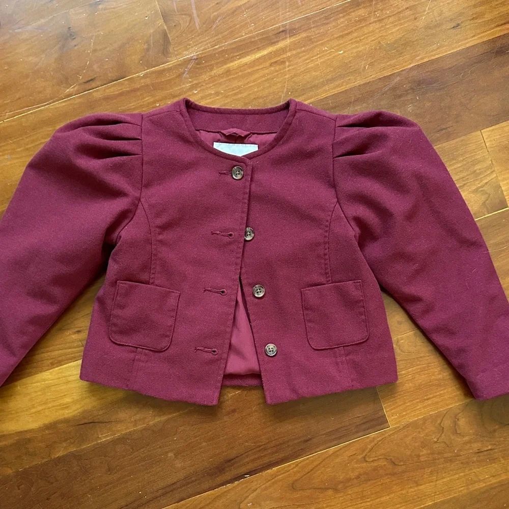 Janie and Jack Burgundy Kids Blazer